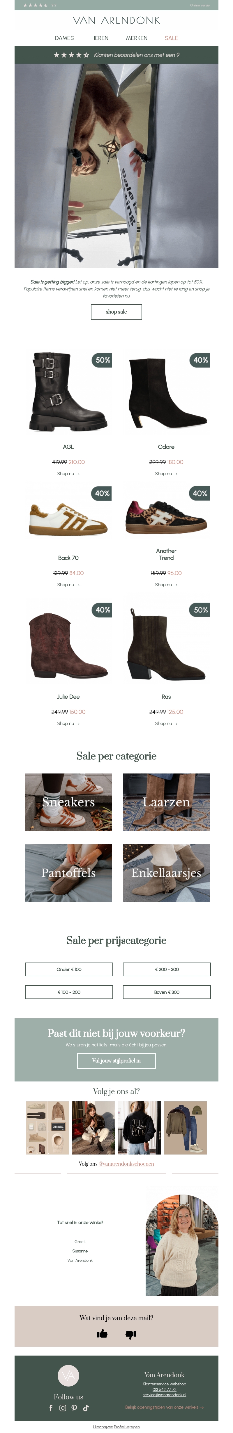 Sale is getting bigger! ๐ท De kortingen lopen op tot 50%. Sale is getting bigger! ๐ท De kortingen lopen op tot 50%.