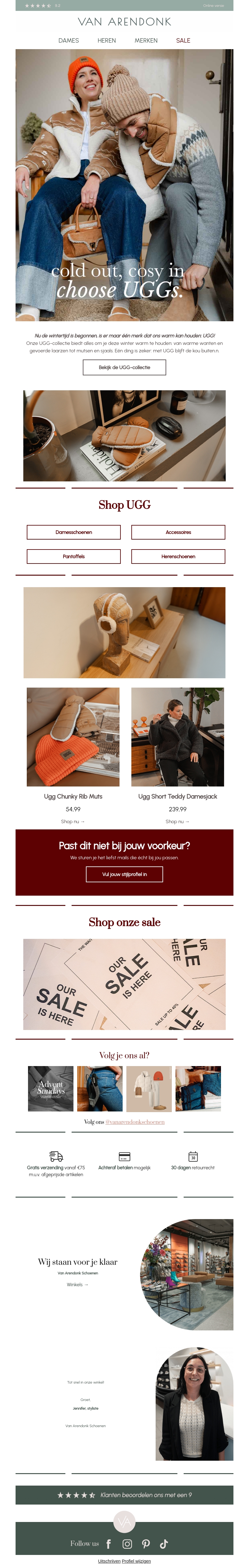 Cold out, cosy in – bekijk onze UGG-collectie ✨ Cold out, cosy in – bekijk onze UGG-collectie ✨