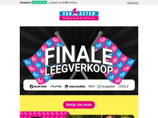 Je kunt nog maar een paar dagen profiteren van de Finale Leegverkoop!