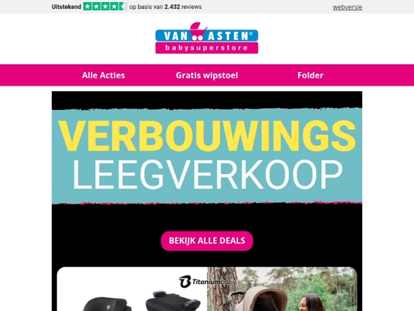Tot wel 75% korting - alleen tijdens de Verbouwingsleegverkoop!