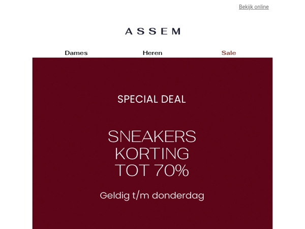 Special deal: tot 70% korting op sneakers