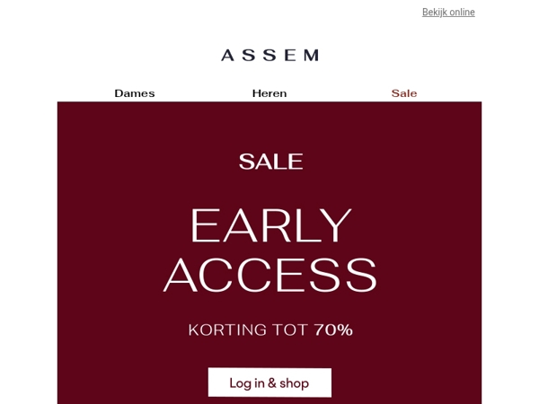 Early Access voor jou: tot 70% korting 📢