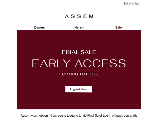 🚨 Final Sale | Early Access start nu!