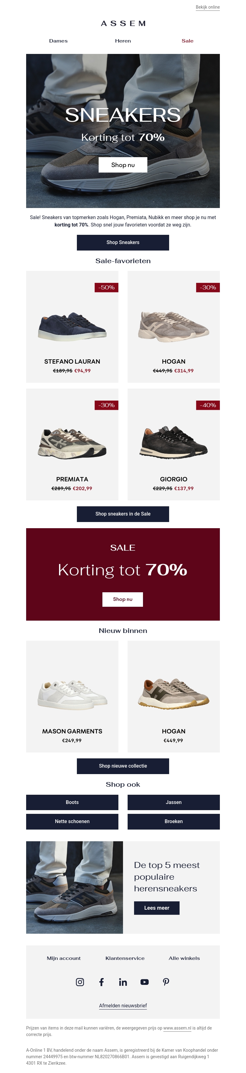 Sale | Sneakers met korting tot 70% π₯ Sale | Sneakers met korting tot 70% π₯