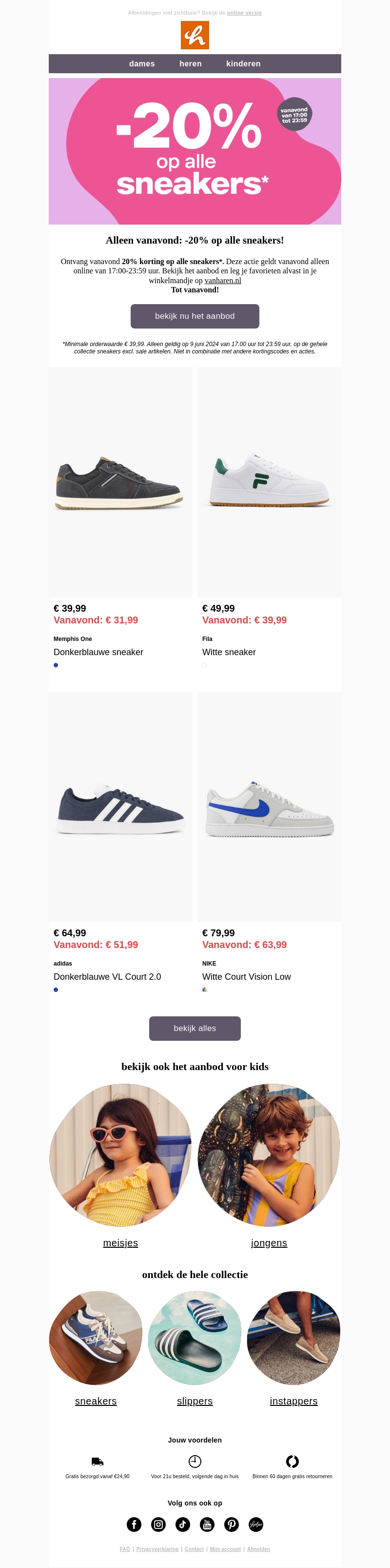 ๐ฅ Alleen vanavond: -20% op alle sneakers! ๐ฅ Alleen vanavond: -20% op alle sneakers!