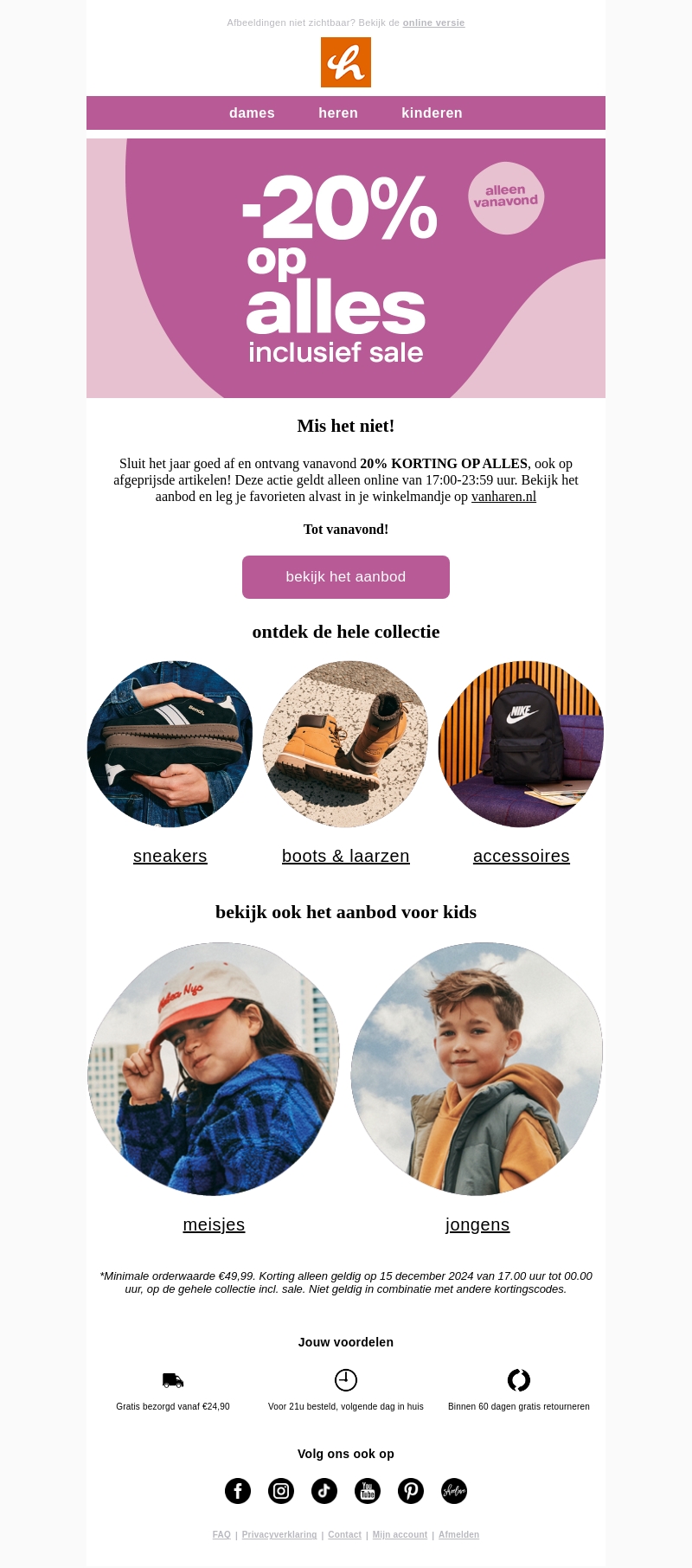 💥 Alleen vanavond! -20% OP ALLES! 💥 Alleen vanavond! -20% OP ALLES!