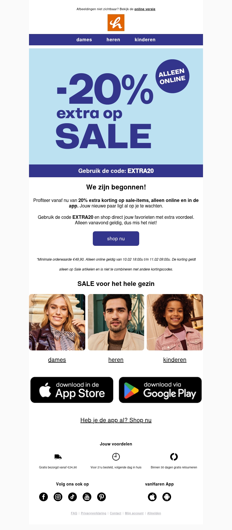๐จ We zijn begonnen! -20% EXTRA op SALE! ๐จ We zijn begonnen! -20% EXTRA op SALE!