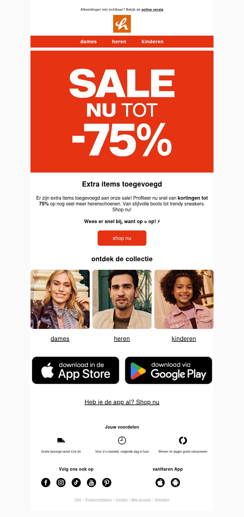 Extra items toegevoegd! SALE tot -75% π¨ Extra items toegevoegd! SALE tot -75% π¨