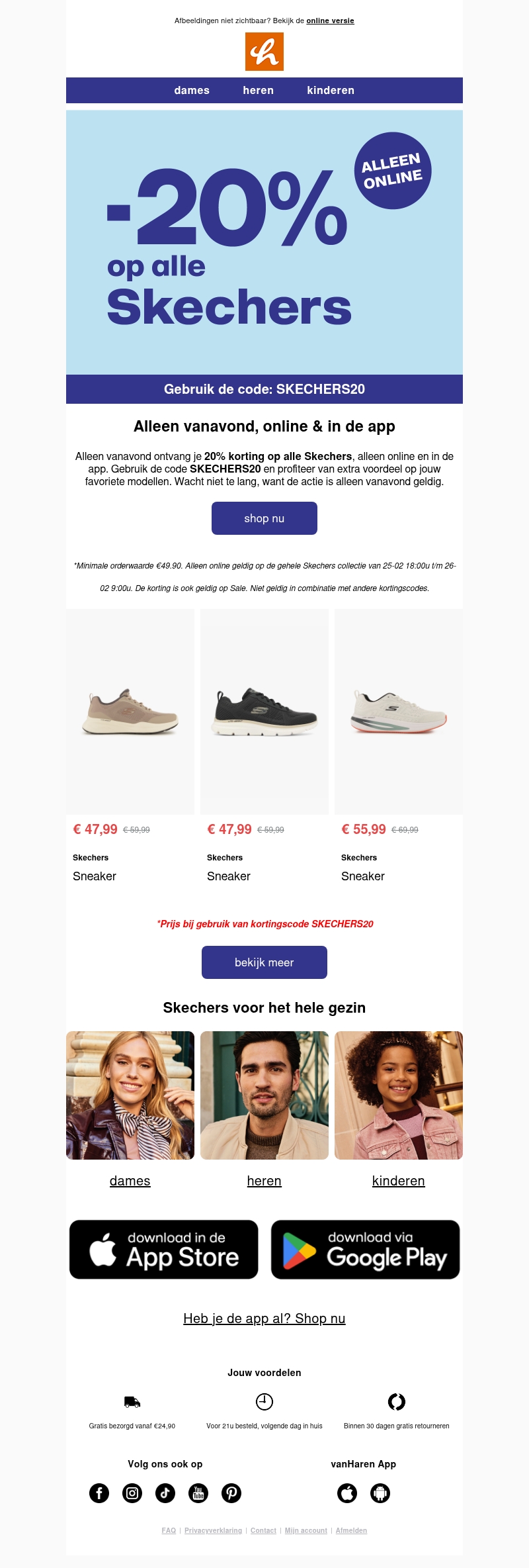 π¨ Alleen vanavond: -20% op alle Skechers! π¨ π¨ Alleen vanavond: -20% op alle Skechers! π¨