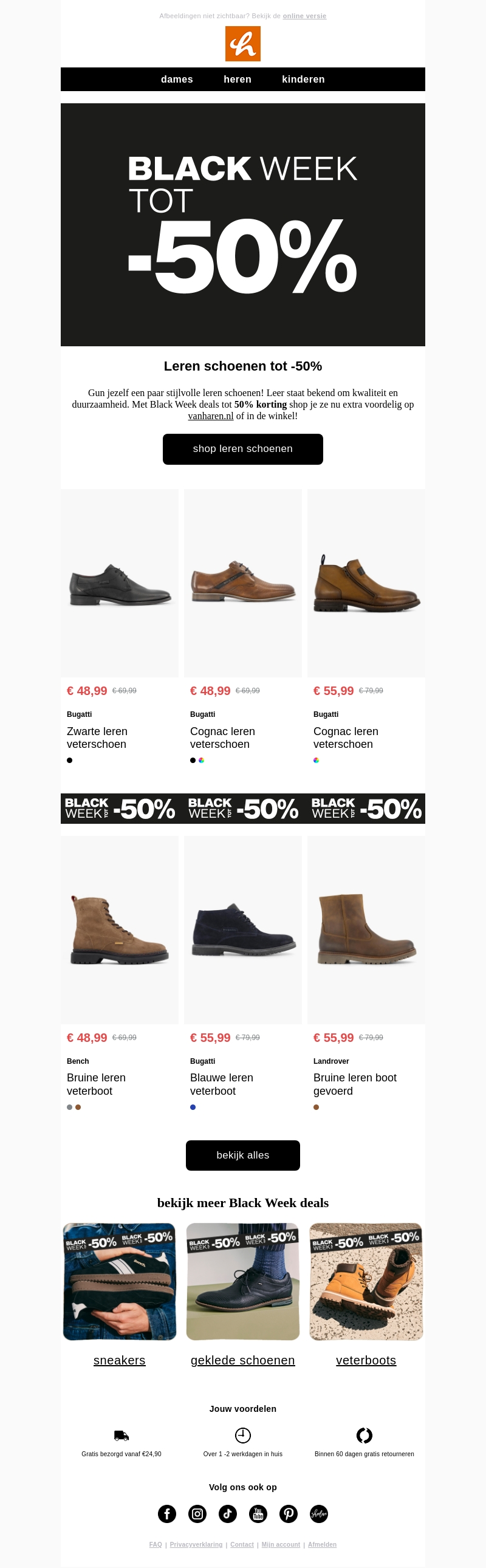 Leren schoenen tot -50% 🖤 Black Week deals Leren schoenen tot -50% 🖤 Black Week deals