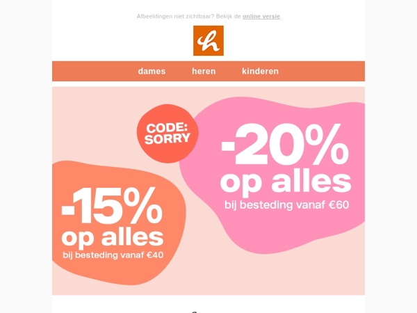 Gisteren gemist? Vandaag alsnog 20% op ALLES! 👀