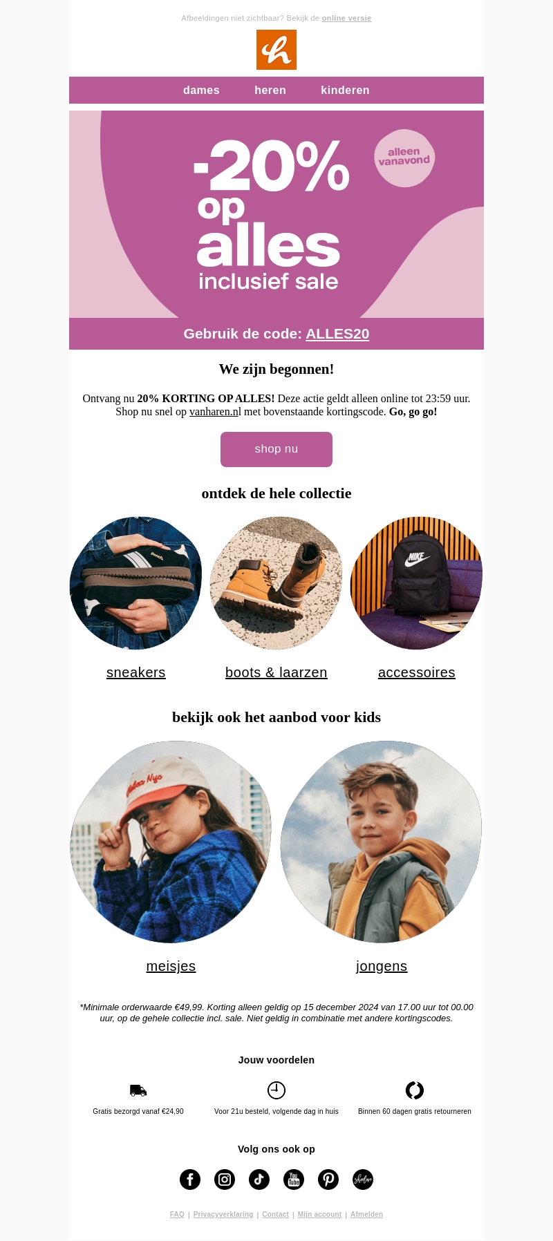 We zijn begonnen! -20% OP ALLES! 🤩 We zijn begonnen! -20% OP ALLES! 🤩