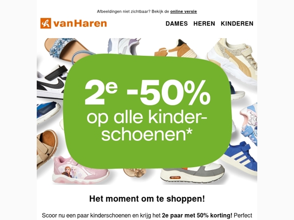 Ouders opgelet! 🚨 2e -50% op ALLE kinderschoenen!