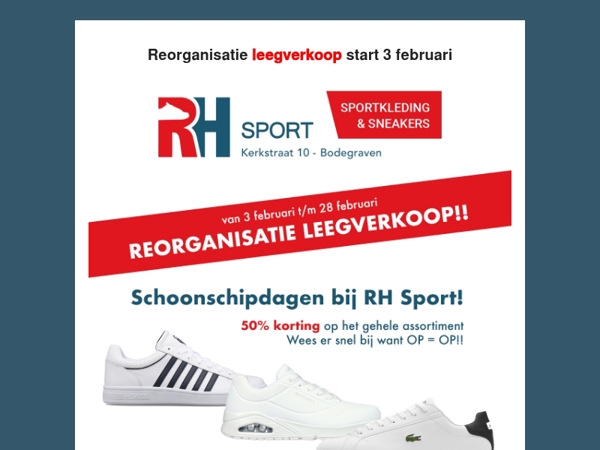 Schoonschipdagen UITVERKOOP RH Sport