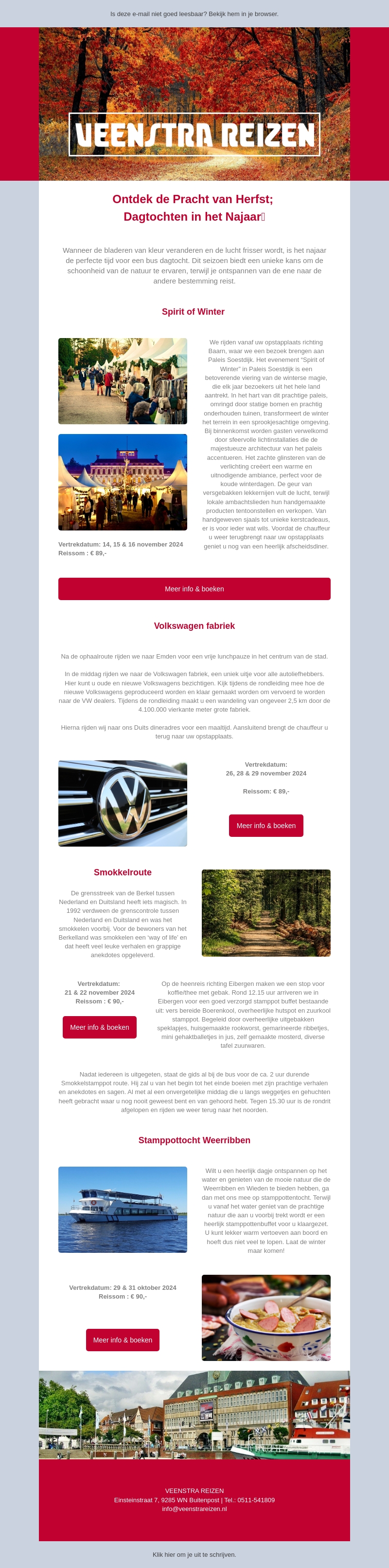 Onze herfst dagtochten! Onze herfst dagtochten!