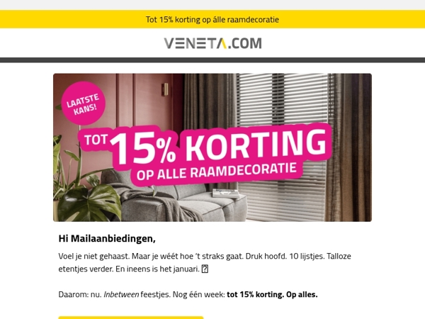 Nog één week voordeel. Dan is 'ie weg. 💸