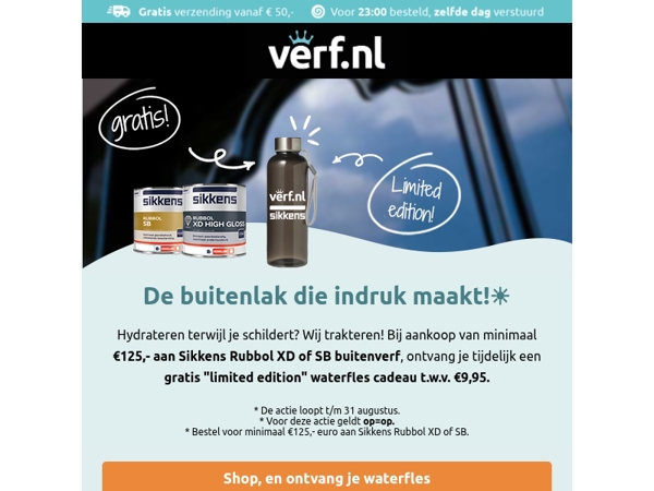  🎁Gratis waterfles bij je bestelling!
