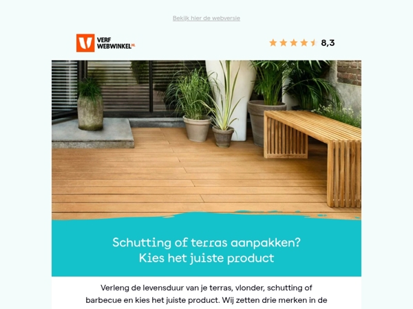 Geef je schutting & terras een frisse look