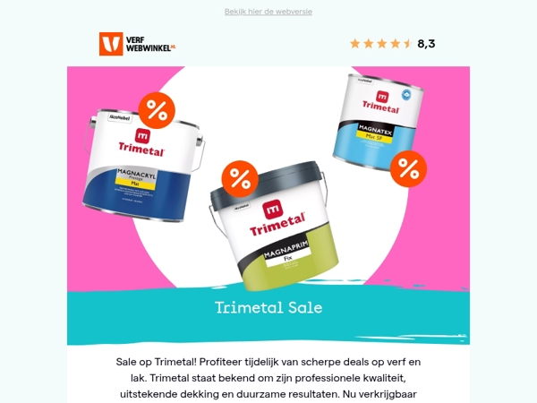 Trimetal Sale: topkwaliteit verf met hoge korting