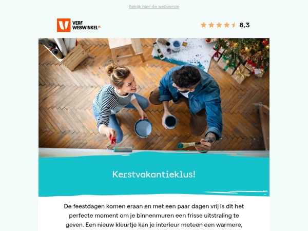 Kerstvakantie, dus tijd voor een frisse start binnen