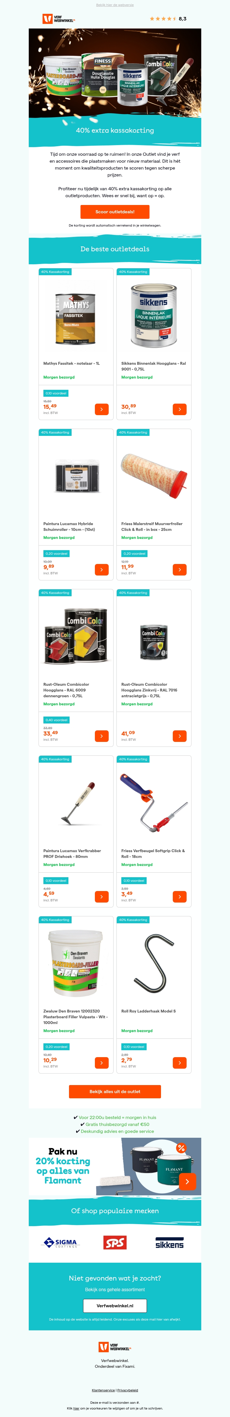 Eindejaarsopruiming: nu 40% extra kassakorting op outlet Eindejaarsopruiming: nu 40% extra kassakorting op outlet