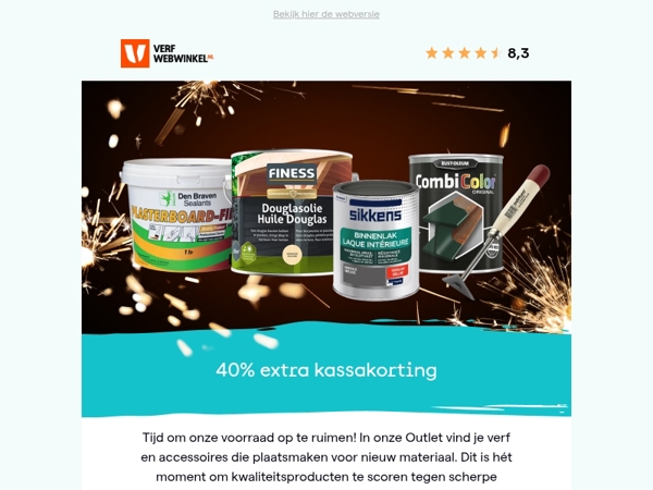 Eindejaarsopruiming: nu 40% extra kassakorting op outlet
