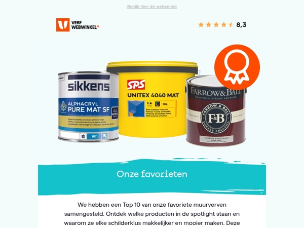 Onze top 10 muurverf: ontdek de favorieten