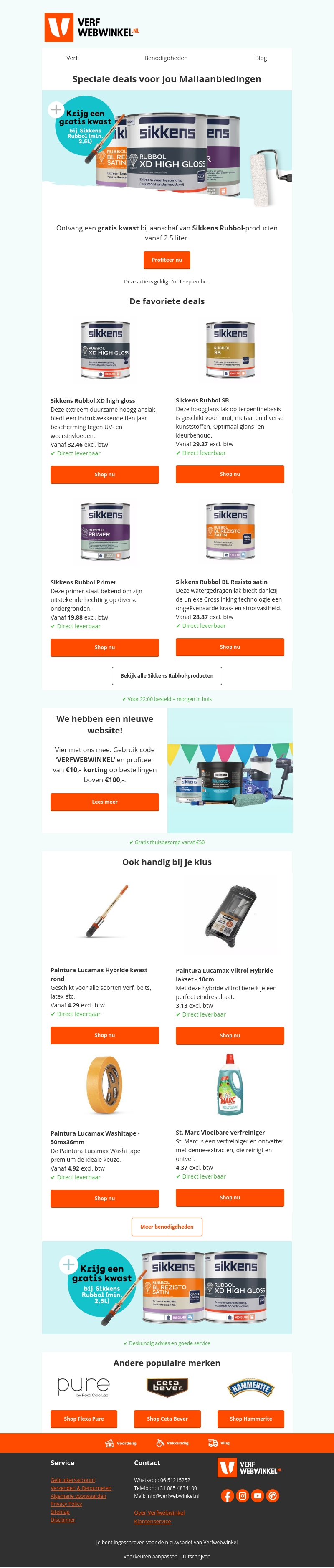 Gratis kwast en €10,- korting bij jouw favoriete verfproducten? Gratis kwast en €10,- korting bij jouw favoriete verfproducten?