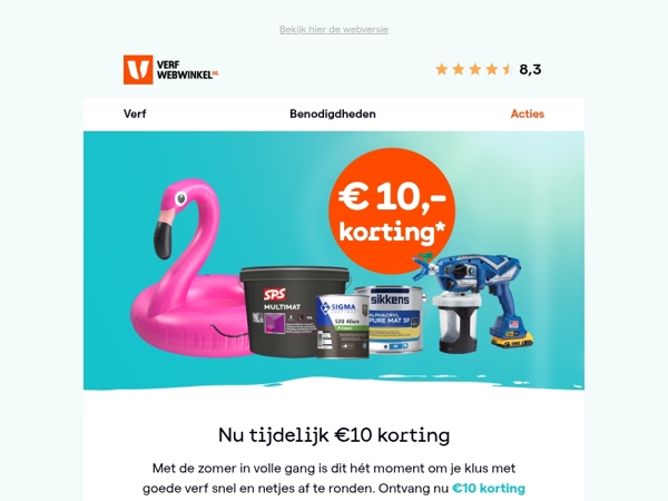 Zomer Vol Korting: €10 korting bij besteding vanaf €150!