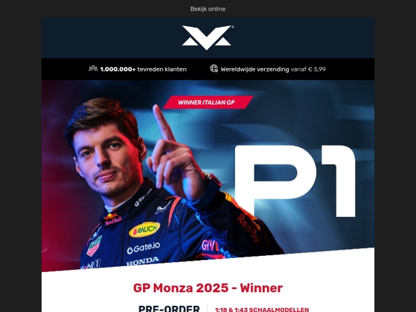 Pre-order nu! 1:18 & 1:43 RB21 GP Monza 2025!