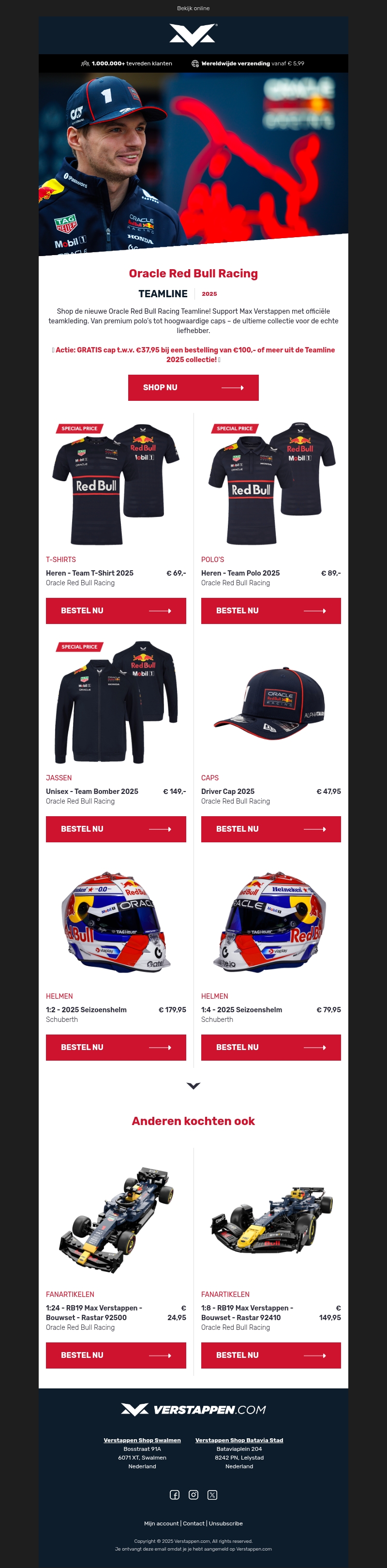 Kickstart het F1-seizoen met de nieuwe Oracle Red Bull Racing Teamline collectie! 🏎️🔥 Kickstart het F1-seizoen met de nieuwe Oracle Red Bull Racing Teamline collectie! 🏎️🔥