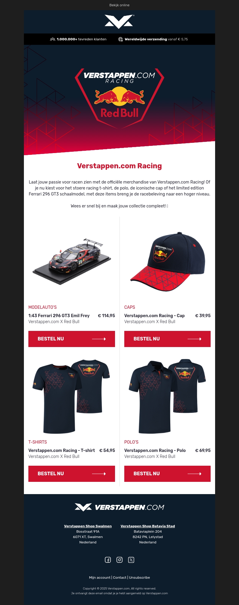 Race in stijl: Ontdek de Verstappen.com Racing collectie! π Race in stijl: Ontdek de Verstappen.com Racing collectie! π