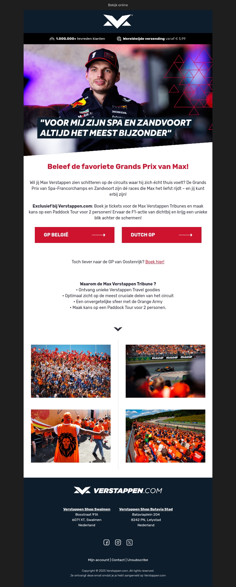 Beleef de favoriete Grands Prix van Max Verstappen! Beleef de favoriete Grands Prix van Max Verstappen!