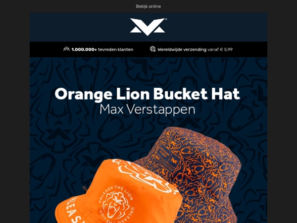 NIEUW! Orange Lion Bucket Hat!