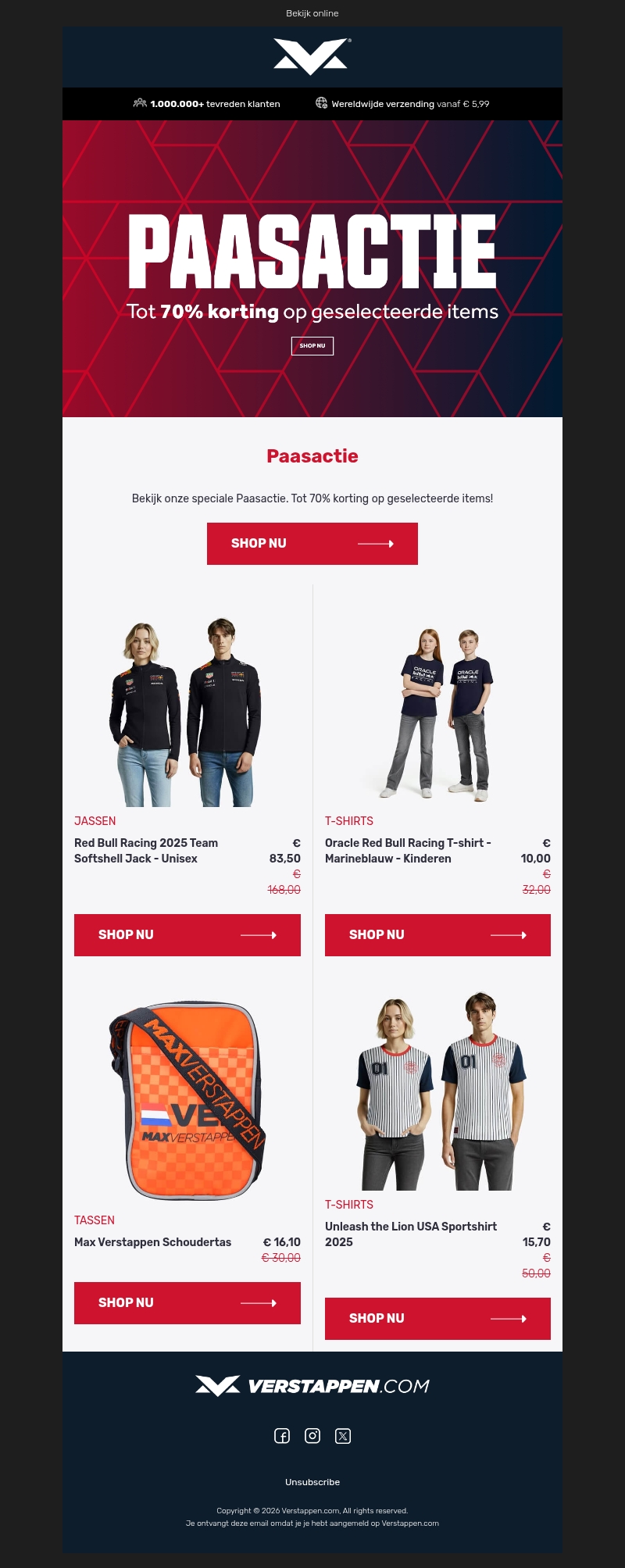 Paasactie - tot 70% korting! Paasactie - tot 70% korting!