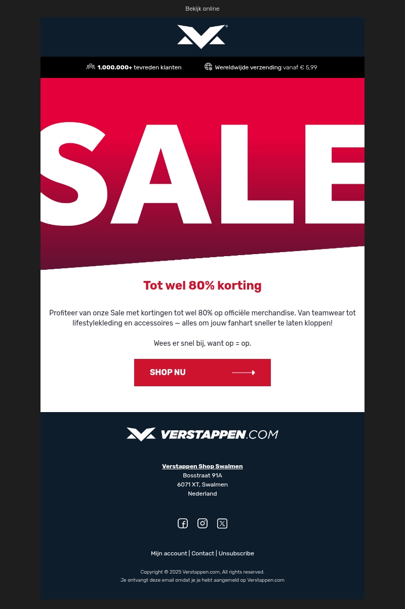 SALE: Tot wel 80% korting! SALE: Tot wel 80% korting!