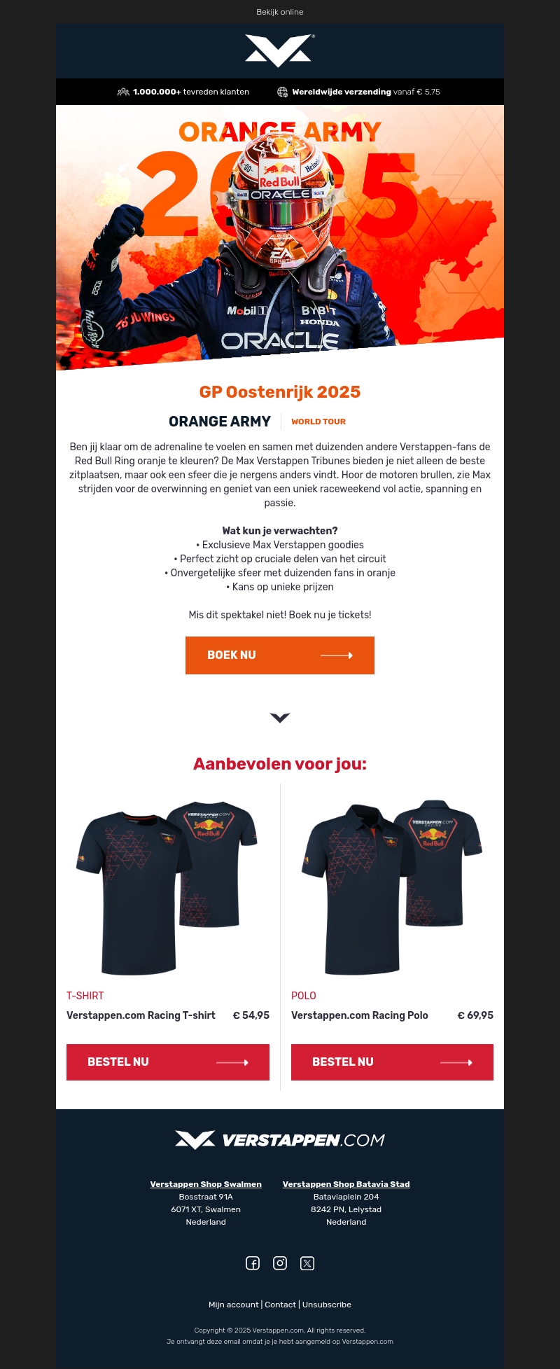 Beleef de GP van Oostenrijk 2025 vanaf de Max Verstappen Tribunes Beleef de GP van Oostenrijk 2025 vanaf de Max Verstappen Tribunes