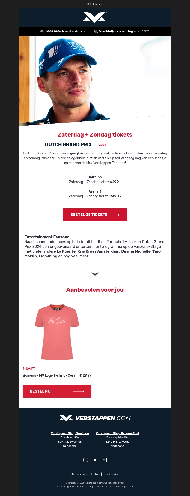 Laatste tickets Dutch Grand Prix 2024! Laatste tickets Dutch Grand Prix 2024!