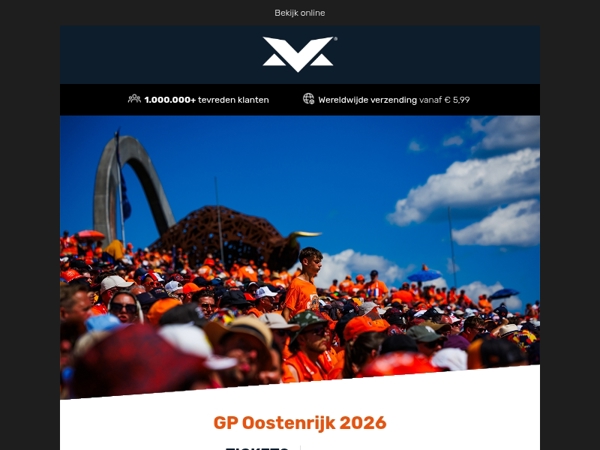 Ticketverkoop GP Oostenrijk 2026 is gestart!