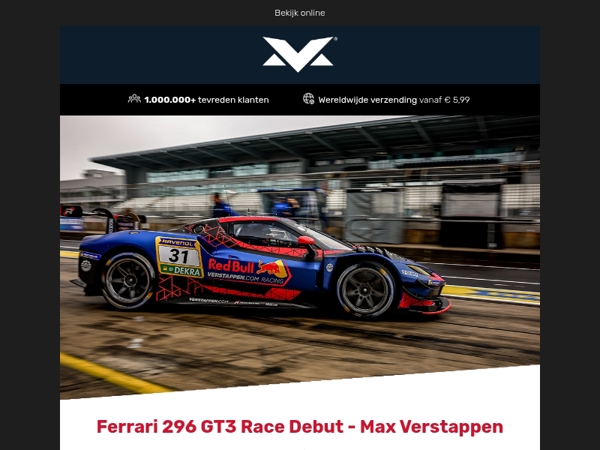Exclusief! 1:18 & 1:43 Ferrari 296 GT3 Race Debut - Max Verstappen - Schaalmodellen