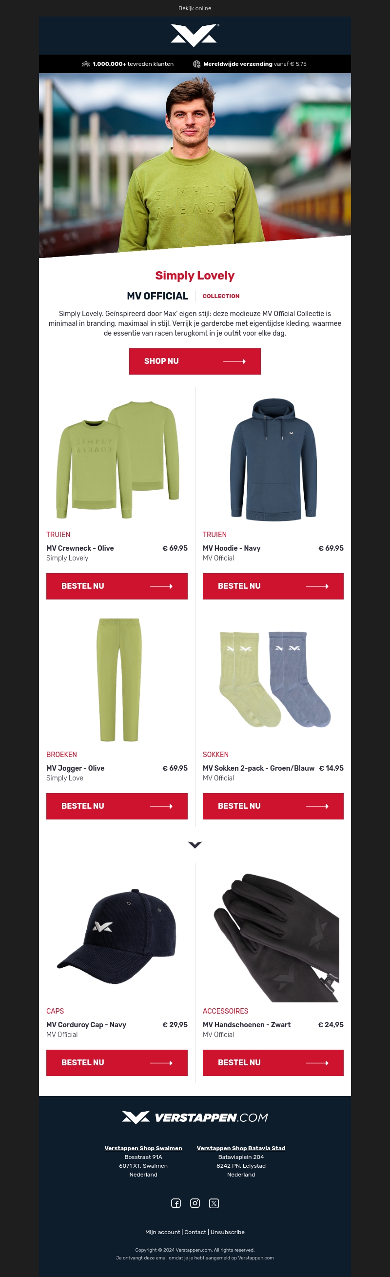 Simply Lovely! Ontdek de nieuwste must-haves van de MV Official Collectie! Simply Lovely! Ontdek de nieuwste must-haves van de MV Official Collectie!