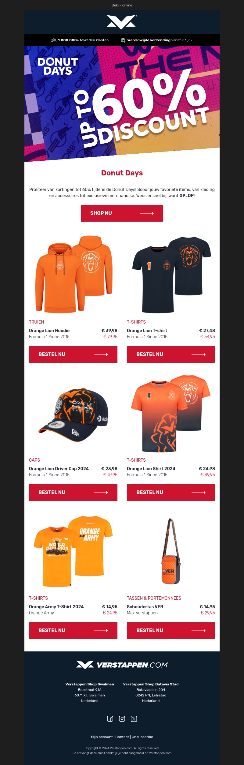 Tot 60% korting! Donut Days! Tot 60% korting! Donut Days!