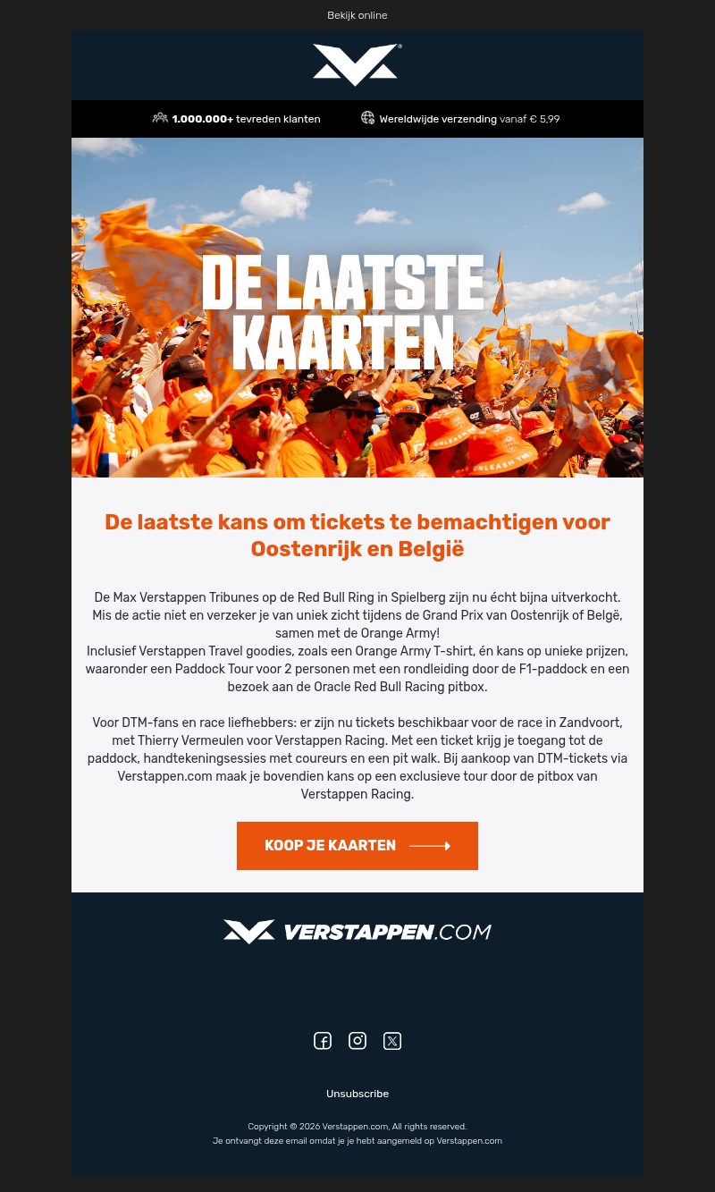 De laatste tickets 🟠Max Verstappen tribunes De laatste tickets 🟠Max Verstappen tribunes