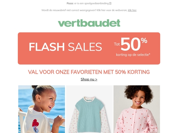 Flash Sales: tot -50%* op jouw favoriete artikelen