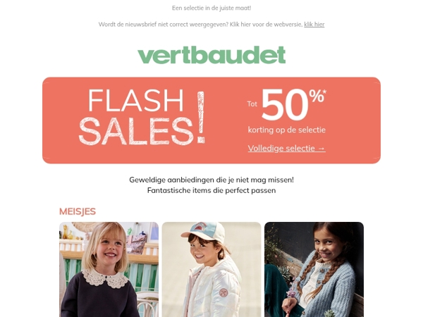 Tot 50% korting op de Flash Sales!