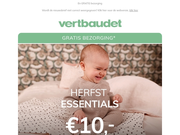 Babykamer: -€ 10,- bij € 40,-besteding*