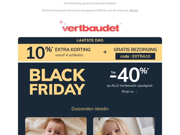 LAATSTE DAG: -10% EXTRA vanaf 4 artikelen