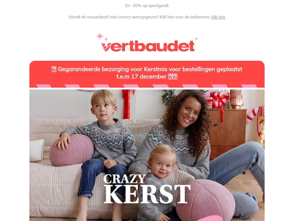 ❄️ De kou breekt aan: -30% bij aankoop van 2 of meer modeartikelen!