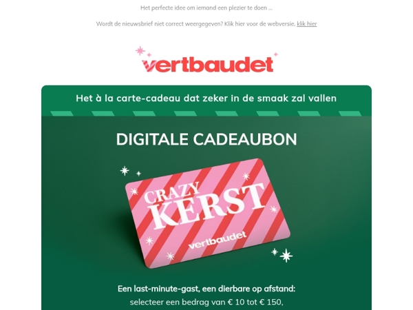 Het is bijna feest ... geef een digitale cadeaubon!