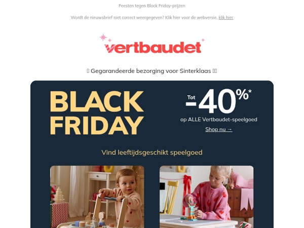 ⚡Tot -40% op ALLE Vertbaudet-speelgoed!